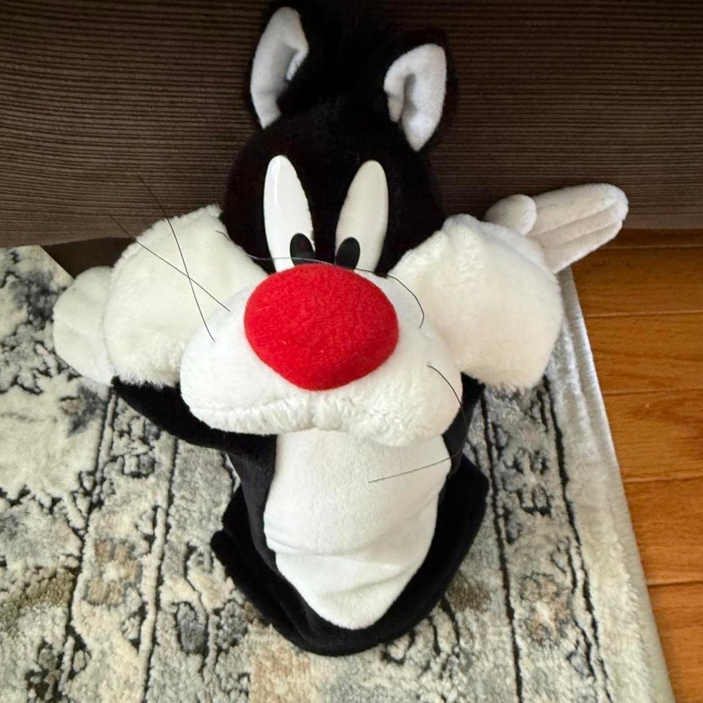 Looney Tunes Sylvester the Cat Puppet cartoon‎ 1994 Applause vintage